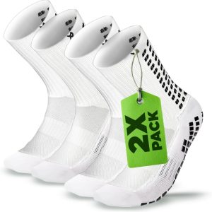 Dual Grip Socks - Soccer Grip Socks for Men and Women.  Performance & Comfort