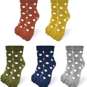 Women Girls Toe Socks Five Fingers Cute Colorful Ankle Athletic Running Toe Seperated
