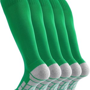 Soccer Socks (1/3/5 pairs) Team Sport Knee High Socks for Adult Youth Kids