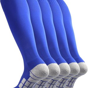 Soccer Socks (1/3/5 pairs) Team Sport Knee High Socks for Adult Youth Kids